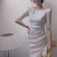 White Evening Dress, Party Dress For Women      fg6278