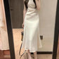 Simple Prom Dress, White Evening Party Dress     fg6040