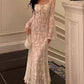 Women's A-line Lace Long Simple Dress, Sexy Elegant Vintage Evening Dress      fg6057
