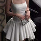 A Line White Short Evening Dress Homecoming Dress Short Party Dress    fg7799