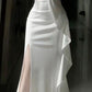 White Simple Prom Party Dress Long Formal Evening Dress    fg7483