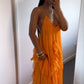 Sexy Orange Dress Long Evening Party Gowns   fg7448
