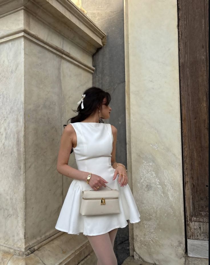 A Line White Short Evening Dress Homecoming Dress Short Party Dress    fg7800