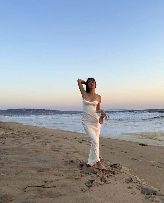Sexy Spaghettiträger Meerjungfrau Langes Abendkleid fg5646