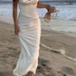 Sexy Spaghettiträger Meerjungfrau Langes Abendkleid fg5646