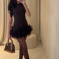 Brown Fashion Birthday Outfit Short Evening Dress Short Party Dress Cocktail Dresses   fg8051