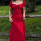 Red Party Dress Long Evening Dress Vintage Prom Dress    fg8144
