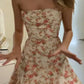 New Arrival Strapless Floral Print Homecoming Dress Party Dress     fg7556