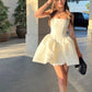 A Line Ivory Short Evening Dress Homecoming Dress Short Party Dress    fg7796