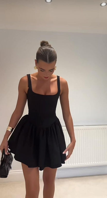 A Line Black Short Evening Dress Homecoming Dress Short Party Dress    fg7791