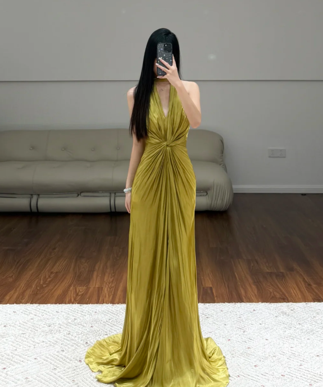 Robe de soirée longue sirène colorée à paillettes, tenue de remise de diplôme fg8362
