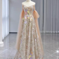 A line Straps Floral Lace Long Evening Dress Prom Dress   fg8582