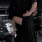 A Line Straps Black Long Backless Prom Dresses Evening Dress fg8516