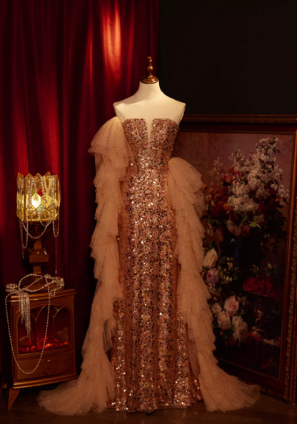 Sparkle Sequin Evening Dress Prom Dress 21st Birthday Outfit fg8599