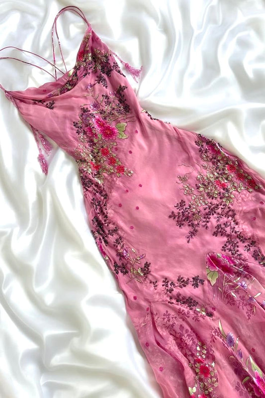 Vintage Dress Prom Dress Pink Classy Evening Dress Outfit Ideas fg8504