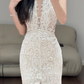 V Neck White Lace Mermaid Wedding Dress Sexy Wedding Gowns fg8685