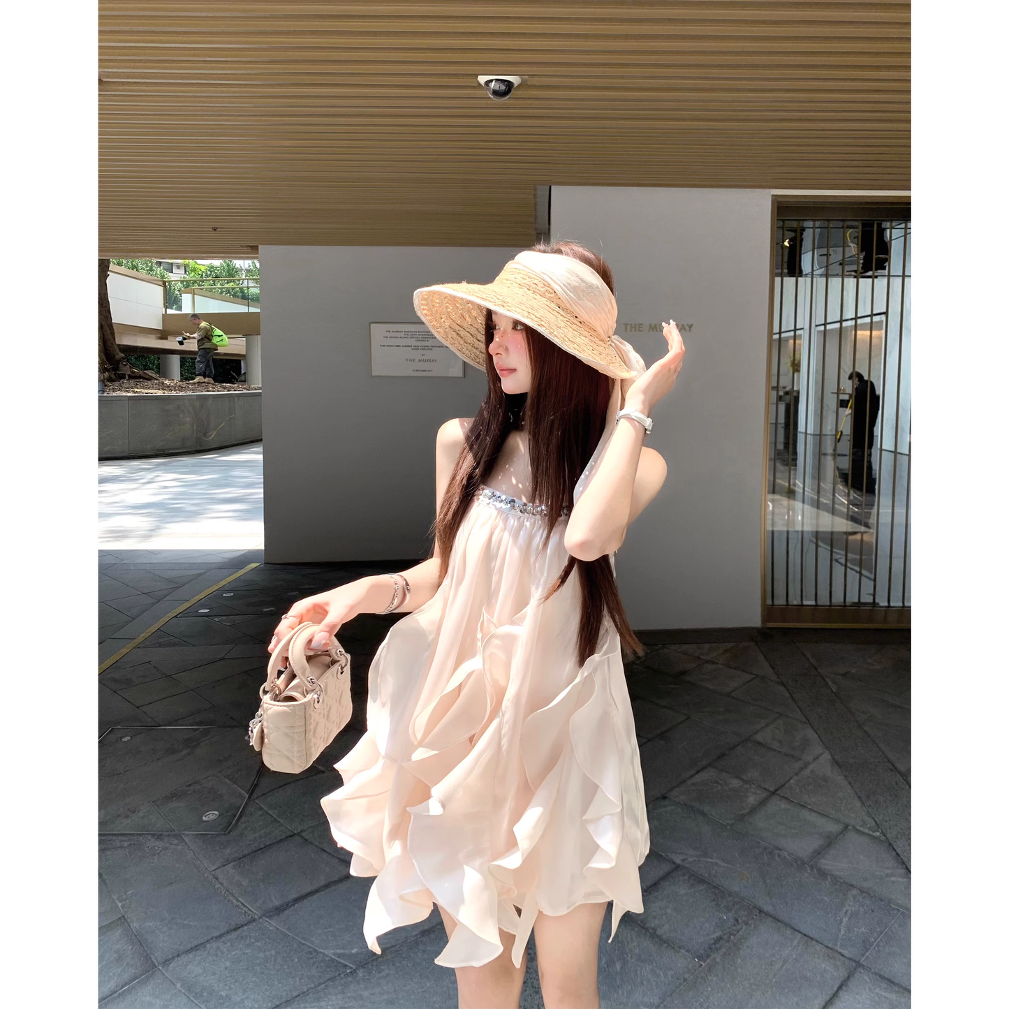 French-style  sweet dress stunning sundress  A07