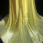 Classy Yellow Chiffon Prom Party Dress Beads Evening Gowns  fg8596
