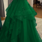 Burgundy Shinny Tulle A-Line Long Prom Dress Evening Party Dresses  fg7644