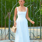 Simple White Satin A-Line Evening Dress Ankle Length Prom Dresses       fg7413