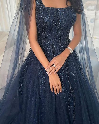 A-Linie Stickerei Pailletten Perlen Cocktail Ballkleid Abendkleid Formelle Anlässe Party für Frauen fg4412