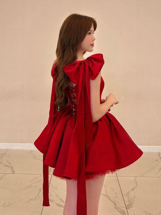 Robe de soirée à bretelles rouges fg5400