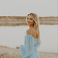 Baby blue homecoming dress with puffy sleeves      fg3877
