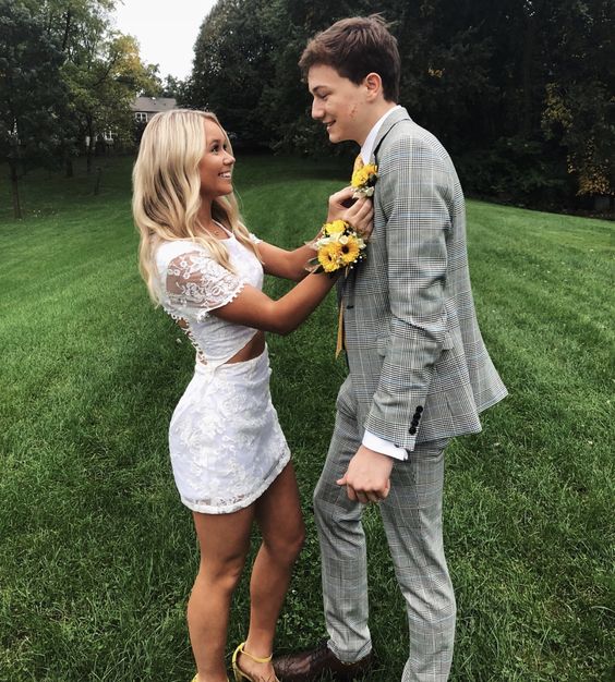 Kurze weiße Ballkleider, Kurze weiße formelle Homecoming-Kleider fg3721