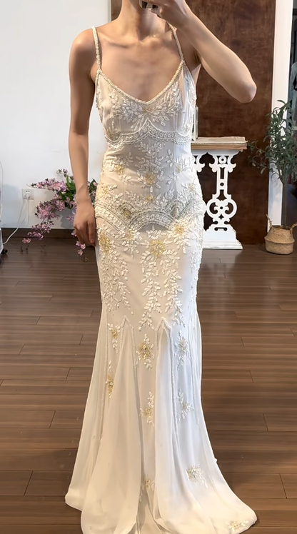 Robe de soirée longue sirène colorée à paillettes, tenue de remise de diplôme fg8362