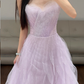 A Line Lilac Prom Party Dress Tulle Formal Gowns Evening Dress  fg8680
