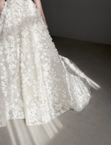 Sweetheart Neck Flower Lace Wedding Dress Elegant Wedding Gowns  fg8694