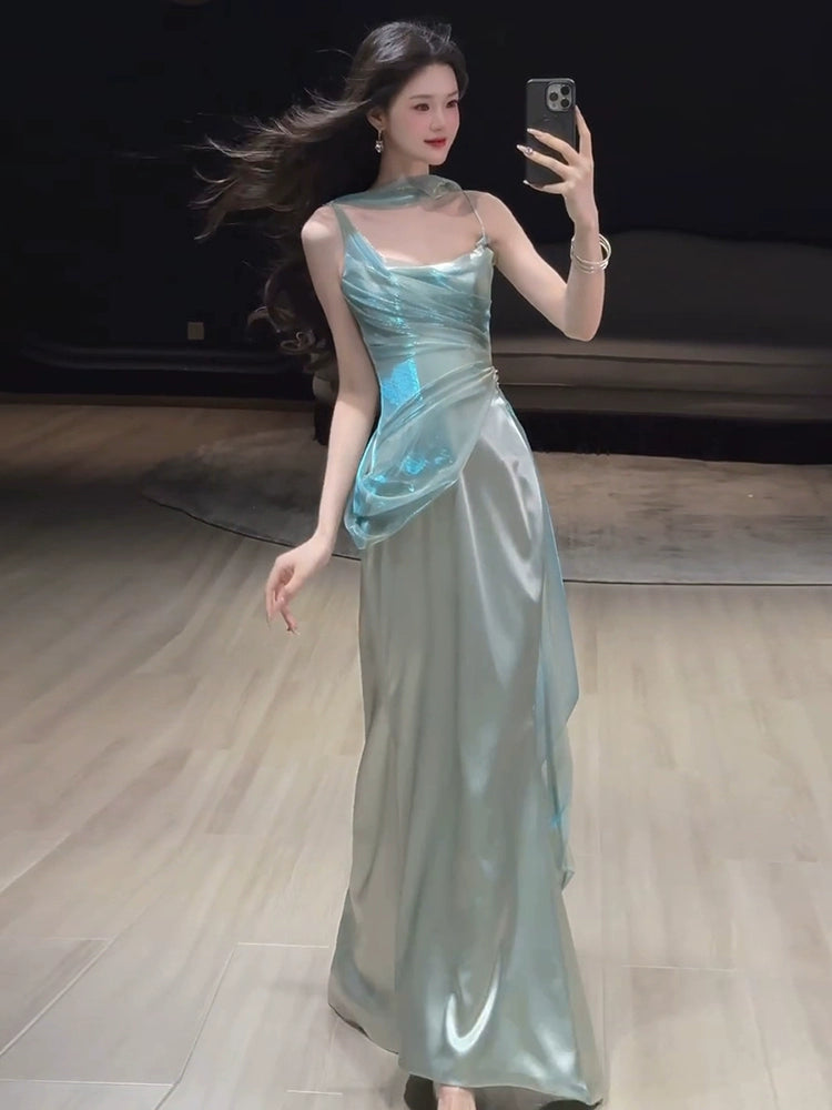 Mermaid Long Prom Dress Sexy Evening Dresses   fg7662