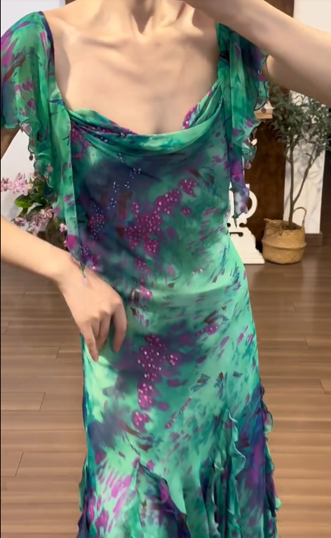 Robe de soirée longue sirène colorée à paillettes, tenue de remise de diplôme fg8362