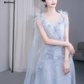 Mermaid Straps Gray Sequin Long Evening Dress Beads Prom Dress  fg8579