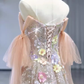 A line Straps Floral Lace Long Evening Dress Prom Dress   fg8582
