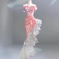 Off The Shoulder Pink Long Prom Dress Evening Party Dress fg8325