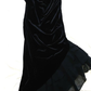 Schwarzes Cocktailkleid aus Samt mit Stufen, Abschlussball, Partykleid, formelle Kleider (Jacke nicht im Lieferumfang enthalten) fg7231