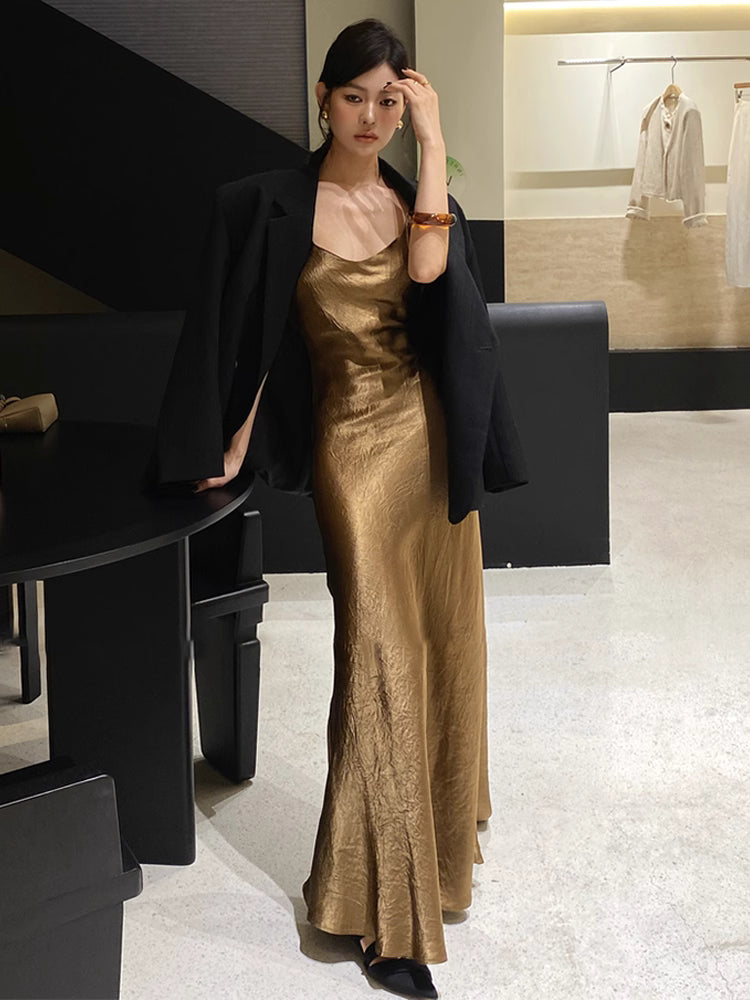 Robe de soirée longue sirène colorée à paillettes, tenue de remise de diplôme fg8362