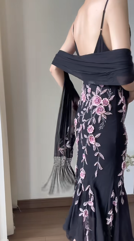 Robe de soirée longue sirène colorée à paillettes, tenue de remise de diplôme fg8362