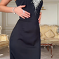 Black Mermaid Sexy Long Formal Dress Evening Party Dresses  fg7763