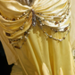Classy Yellow Chiffon Prom Party Dress Beads Evening Gowns  fg8596