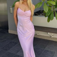 Simple Long Prom Dresses, Pink Evening Party Dresses     fg1421
