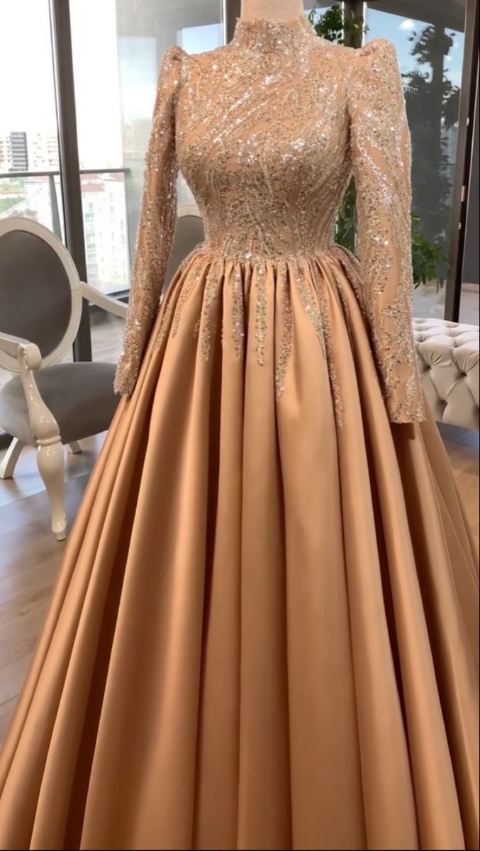 Champagne Prom Dresses, Formal Evening Dresses    fg1755