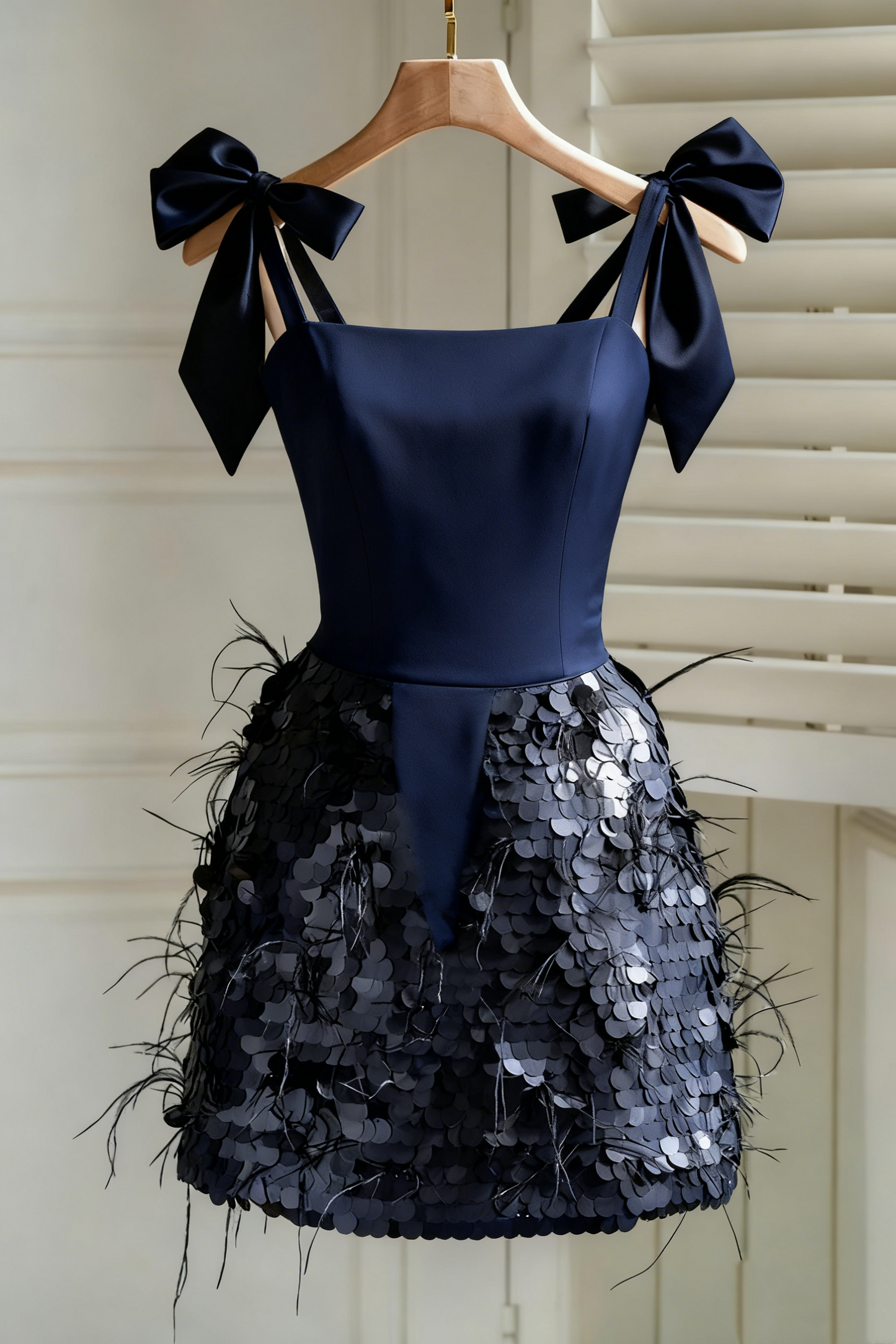 Schwarzes kurzes Partykleid Homecoming-Kleid fg2318