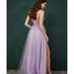 A-Linie Lila Lange Ballkleider Party Abendkleider fg3086