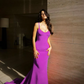 Sexy Mermaid Spaghetti Straps Red Prom Dress Wedding Guest Dresses   fg5028
