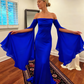 Wedding Dresses Soft Satin Long Floor Length Open Back Simple Bridal Gown With Detachable Flare Sleeves       fg6409