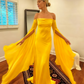 Wedding Dresses Soft Satin Long Floor Length Open Back Simple Bridal Gown With Detachable Flare Sleeves       fg6409