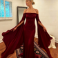 Wedding Dresses Soft Satin Long Floor Length Open Back Simple Bridal Gown With Detachable Flare Sleeves       fg6409