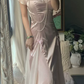 Baby pink vintage Evening Dresses        fg6691